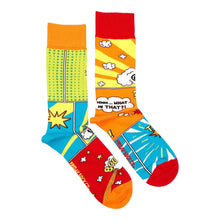 Load image into Gallery viewer, Fun Men's Socks | Comic Book | Mismatched | Premium Cotton: Men's 7 - 12