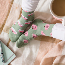 Load image into Gallery viewer, RV &amp; Cherry Blossom Trees | Mismatched Women&#39;s Socks
